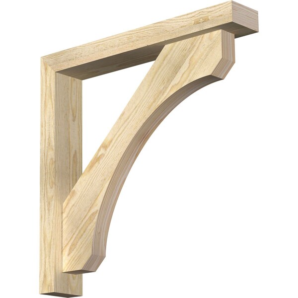 Ekena Millwork Legacy Block Rough Sawn Bracket w/ Offset Brace, Douglas Fir, 4"W x 24"D x 24"H BKT0402X24X24LEC05RDF - main